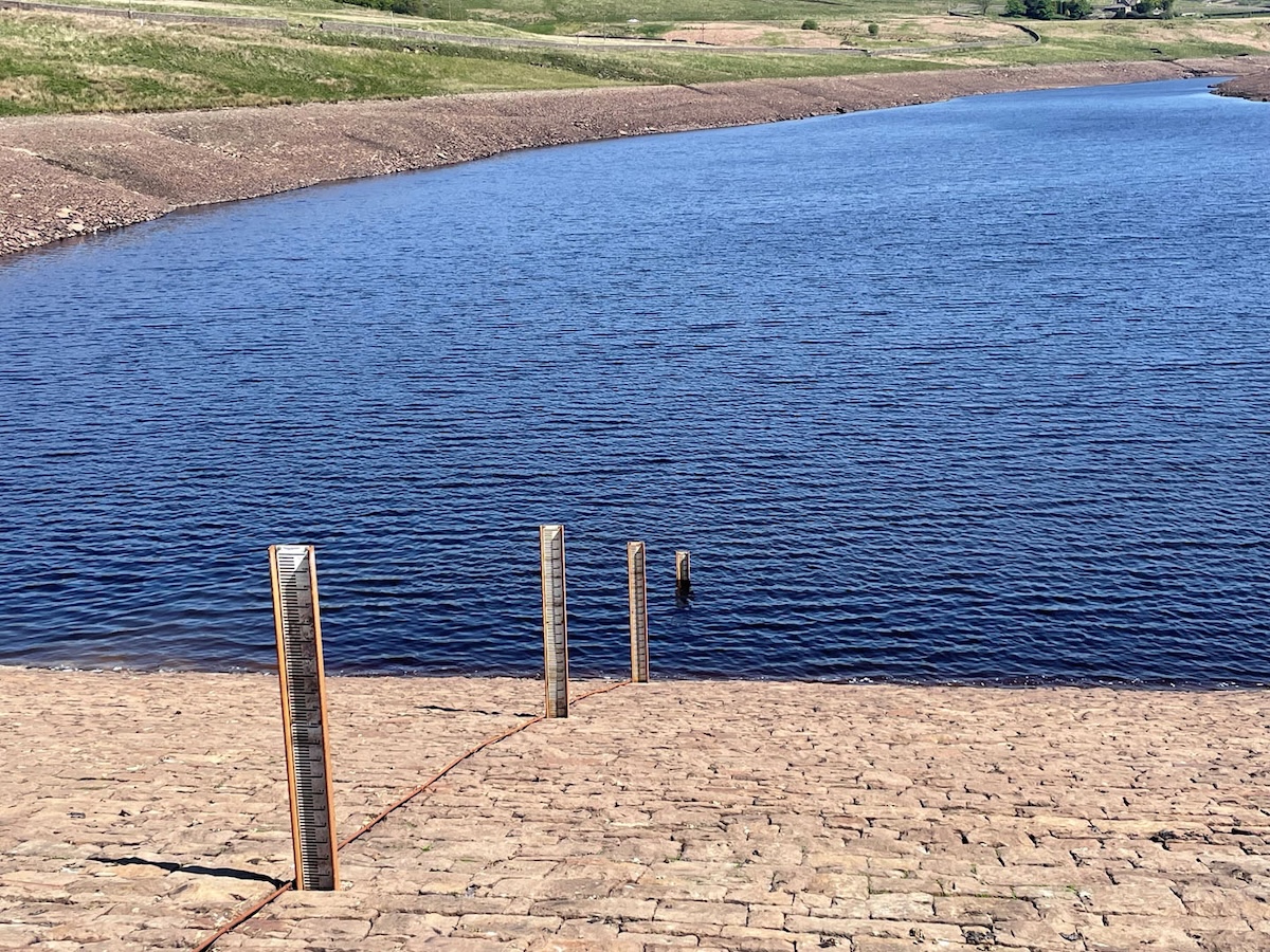 water reservoir at low level