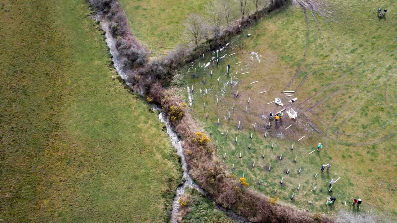 satellite shot of water treatment at south west water